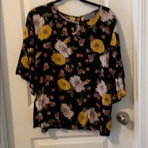 Black patterned tunic